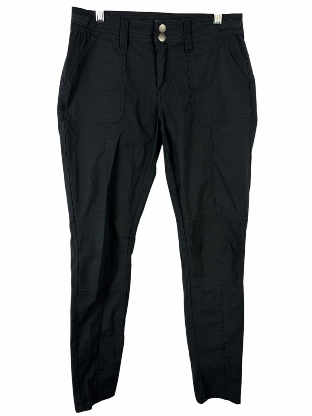 prAna Womens Black Organic Cotton Travel Pants Size 4 Utility Outdoor